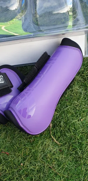 Funky purple Jazz £30 Set Of 4 Tendon And Fetlock Boots FREE POSTAGE