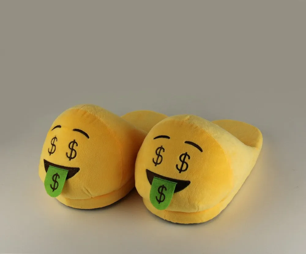 Funny Mens Plush Slippers Indoor Shoes House Cute Women Slippers Emoji Shoes Warm House Slipper
