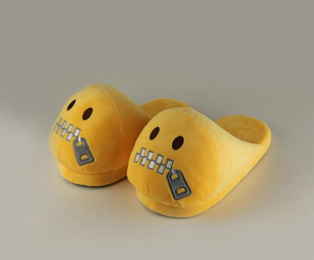 Funny Mens Plush Slippers Indoor Shoes House Cute Women Slippers Emoji Shoes Warm House Slipper