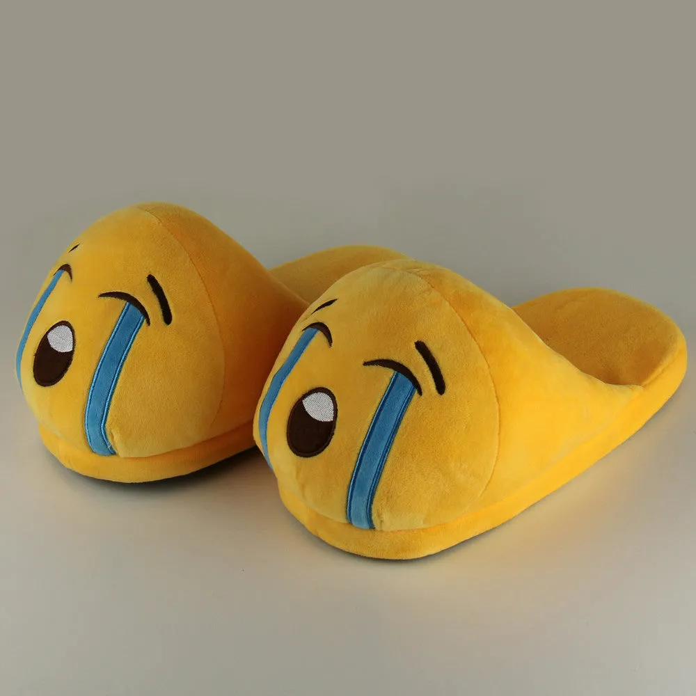 Funny Mens Plush Slippers Indoor Shoes House Cute Women Slippers Emoji Shoes Warm House Slipper