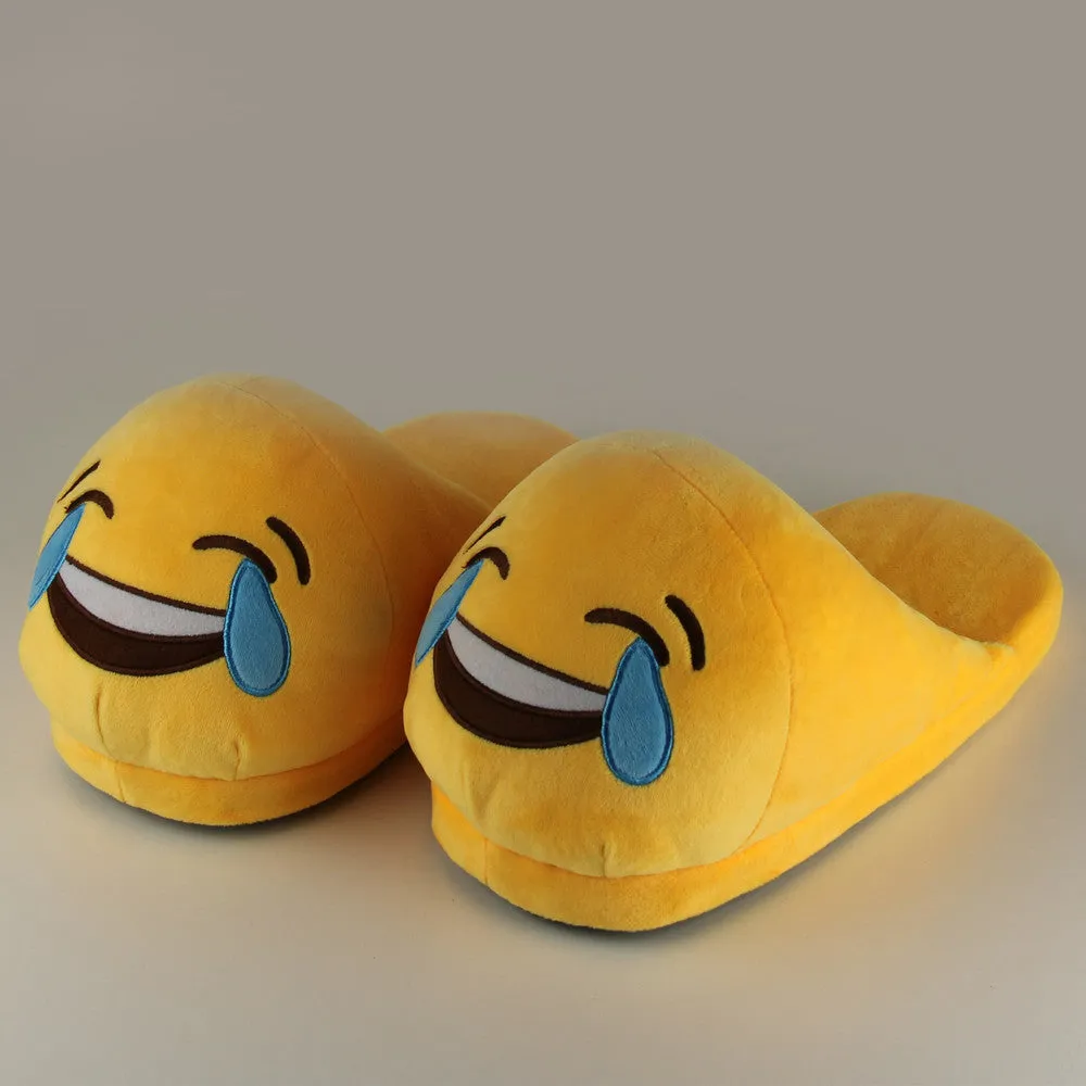 Funny Mens Plush Slippers Indoor Shoes House Cute Women Slippers Emoji Shoes Warm House Slipper
