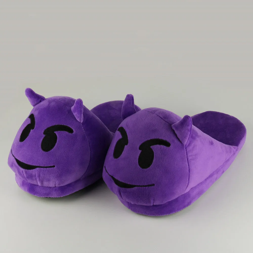 Funny Mens Plush Slippers Indoor Shoes House Cute Women Slippers Emoji Shoes Warm House Slipper