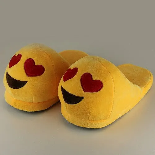 Funny Mens Plush Slippers Indoor Shoes House Cute Women Slippers Emoji Shoes Warm House Slipper