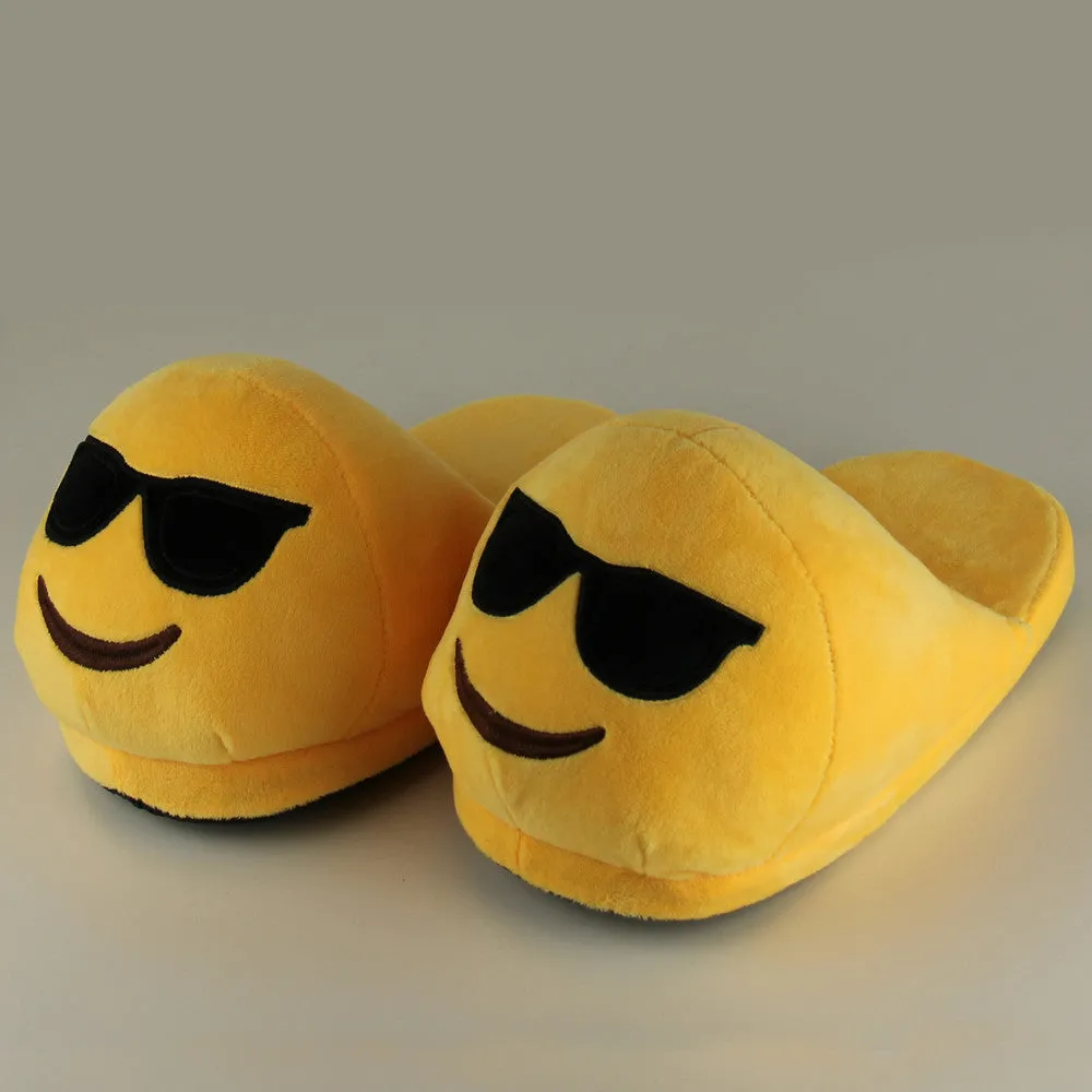 Funny Mens Plush Slippers Indoor Shoes House Cute Women Slippers Emoji Shoes Warm House Slipper
