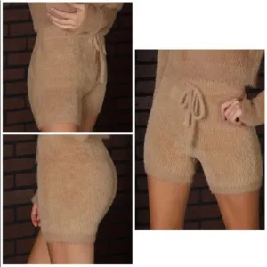 Fuzzy Tan Lounge Shorts