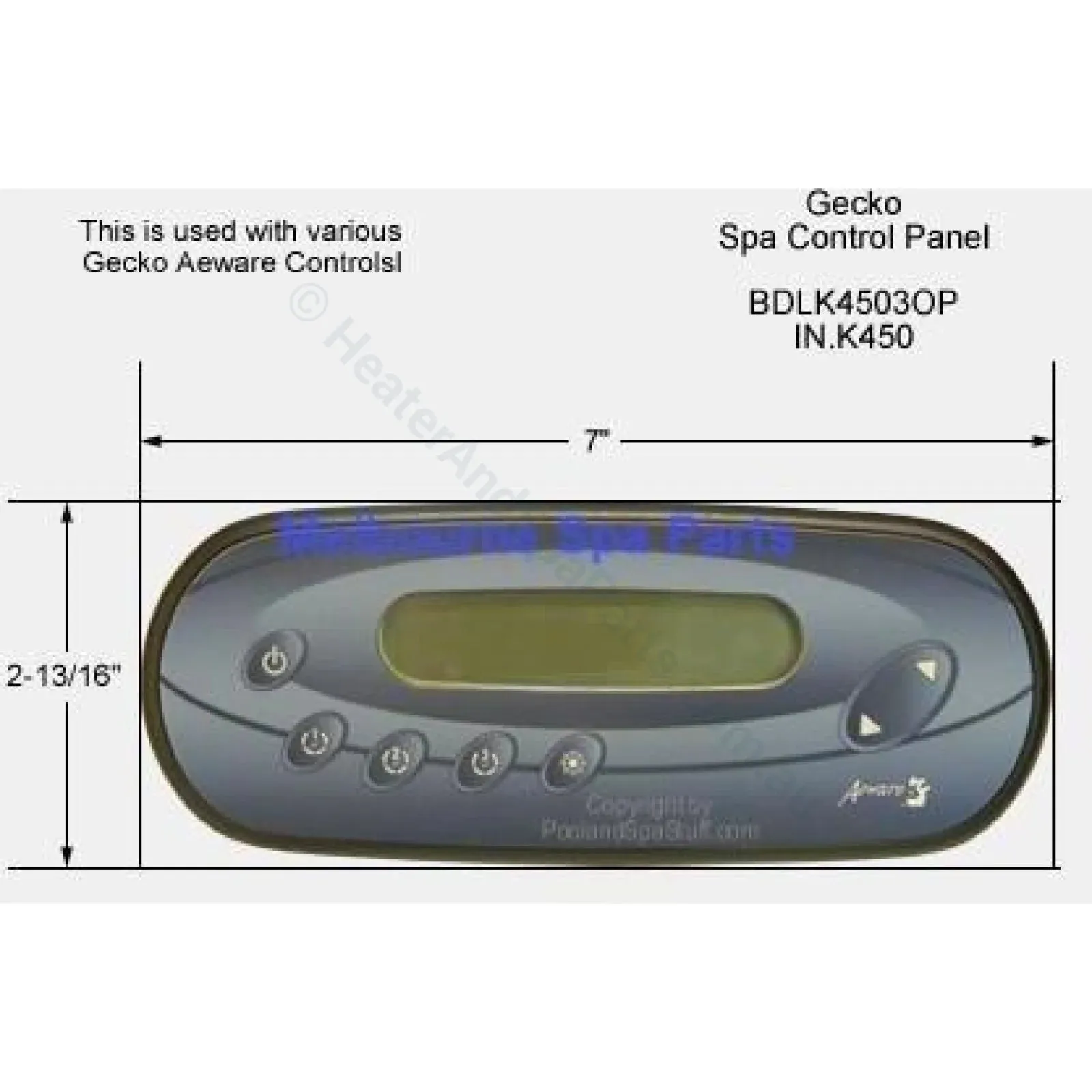 Gecko IN.K450 Touch Pad - Oval - 7 Button