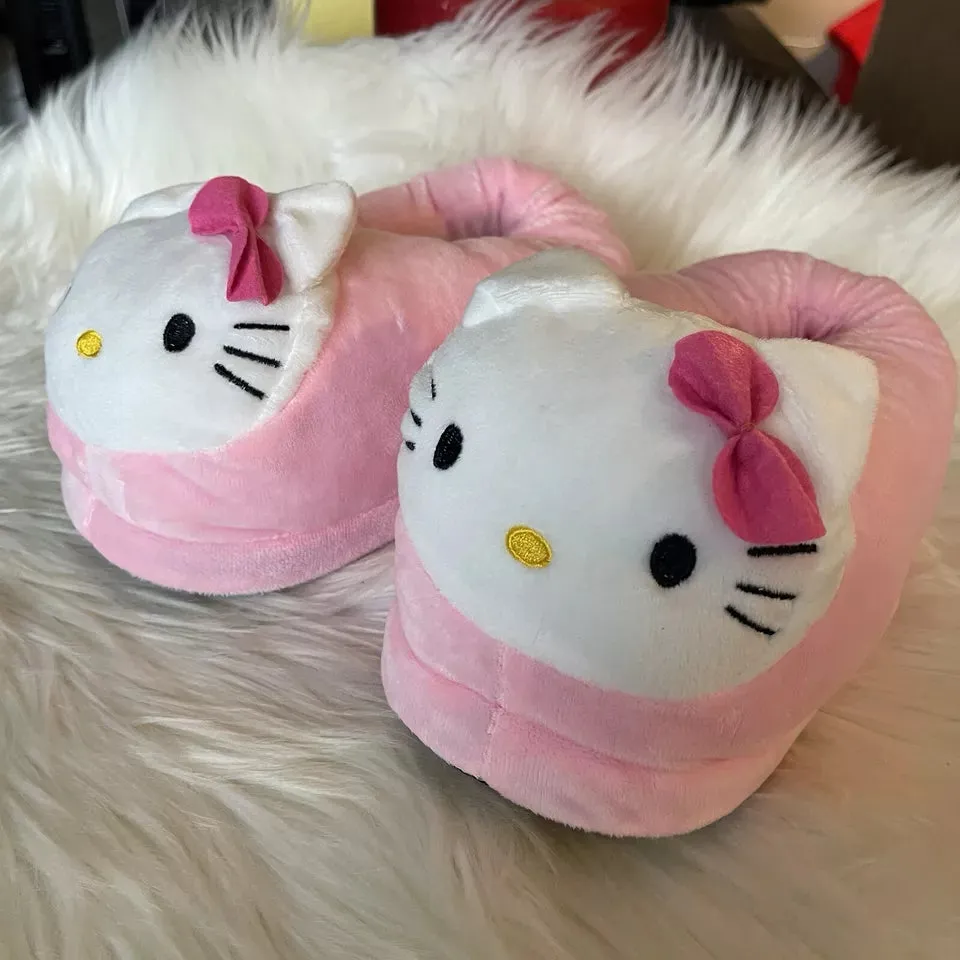 Hello Kitty Big Head Plush Slippers
