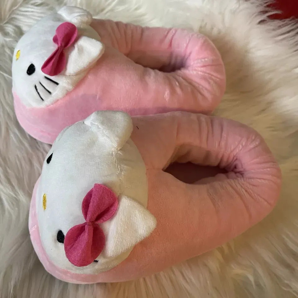 Hello Kitty Big Head Plush Slippers