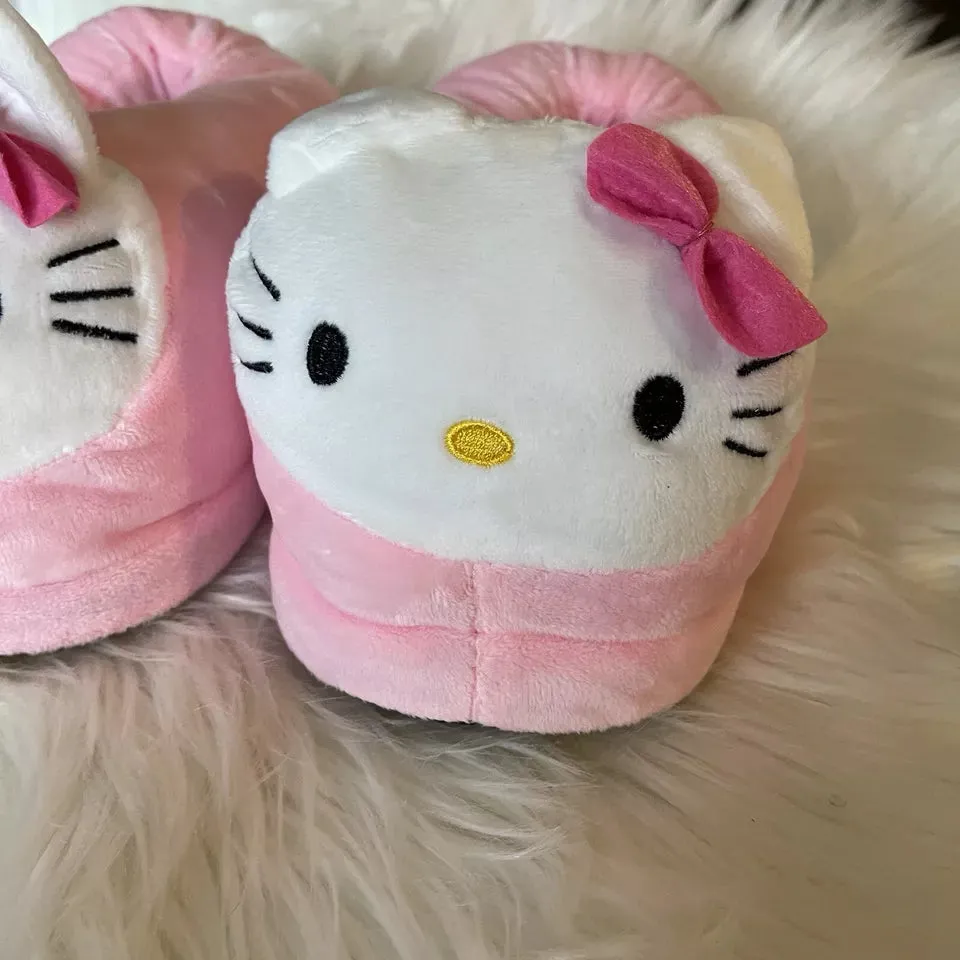 Hello Kitty Big Head Plush Slippers