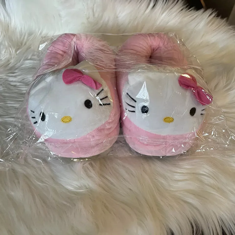 Hello Kitty Big Head Plush Slippers