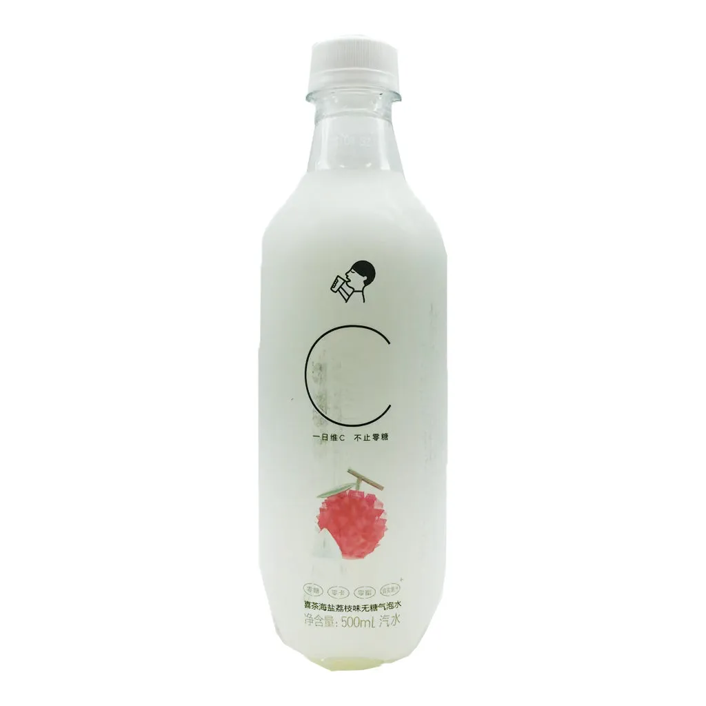 Heytea Sea Salt Lychee Sugar Free Soda 500ml ~ 喜茶海鹽荔枝味無糖汽泡水 500ml