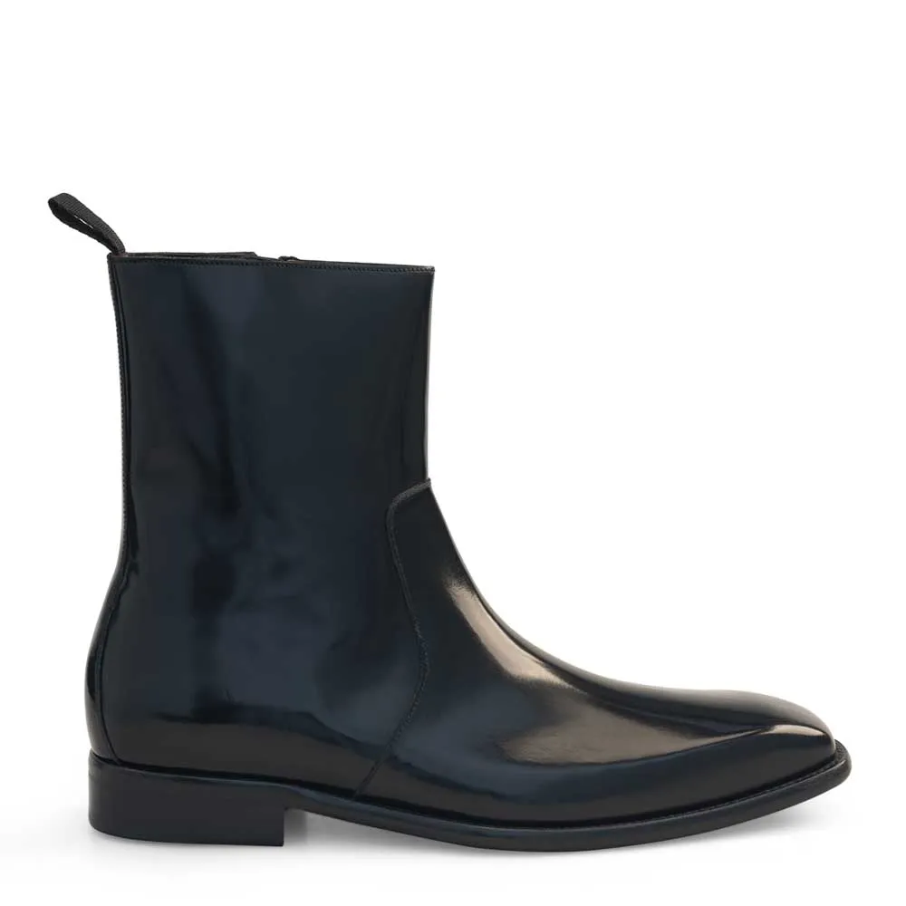 High-Shine Mid-Calf Boot