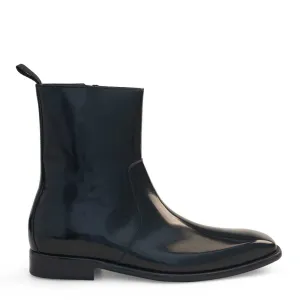 High-Shine Mid-Calf Boot