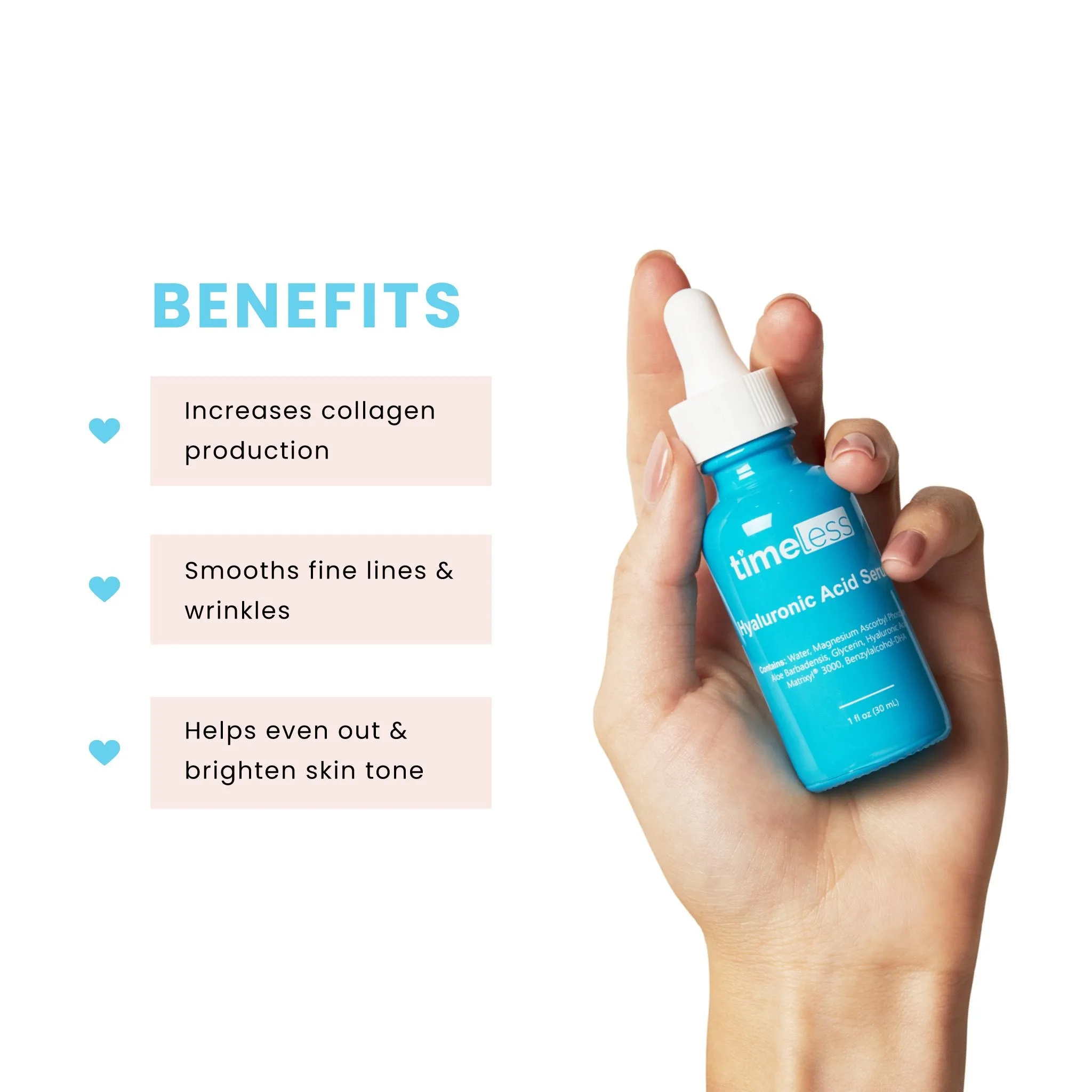 Hyaluronic Acid Vitamin C with Matrixyl 3000 Serum REFILL 4oz / 120ml