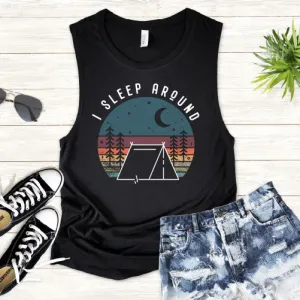 I Sleep Around - Women's Muscle Tank