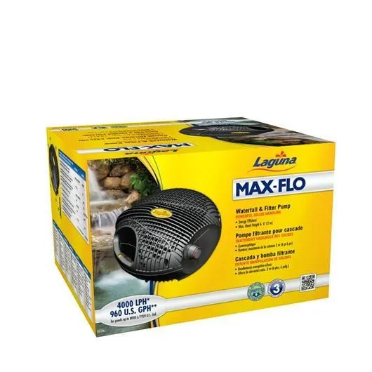 Laguna MAX-FLO Solids Handling Waterfall & Filter Pump