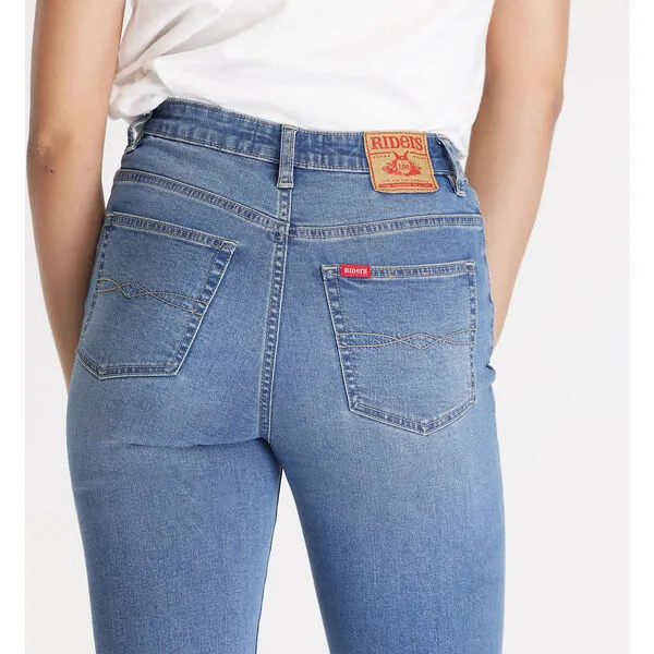 Lee Riders Classic High Straight Leg Ladies Jean Light Indigo