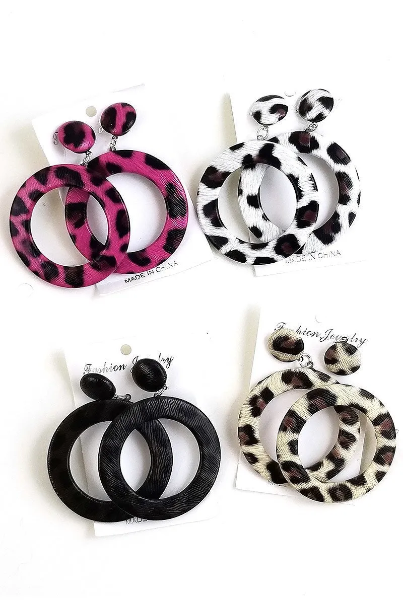 Leopard Dangle Earring