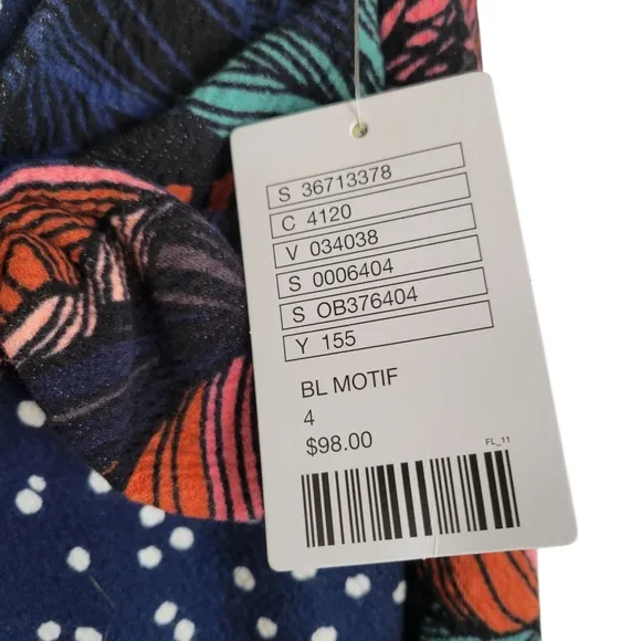 MAEVE Anthropologie Faux Wrap Pencil Skirt Navy Floral 4