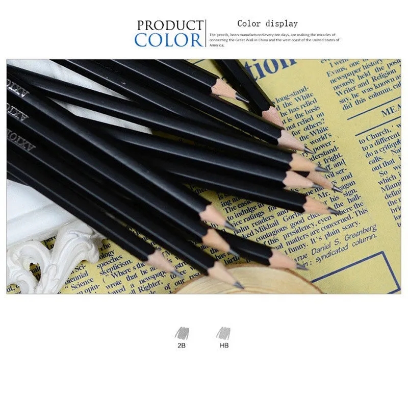 Marco High quality Profession Drawing pencil with rubber lapis- HB, 12pcs/set x2