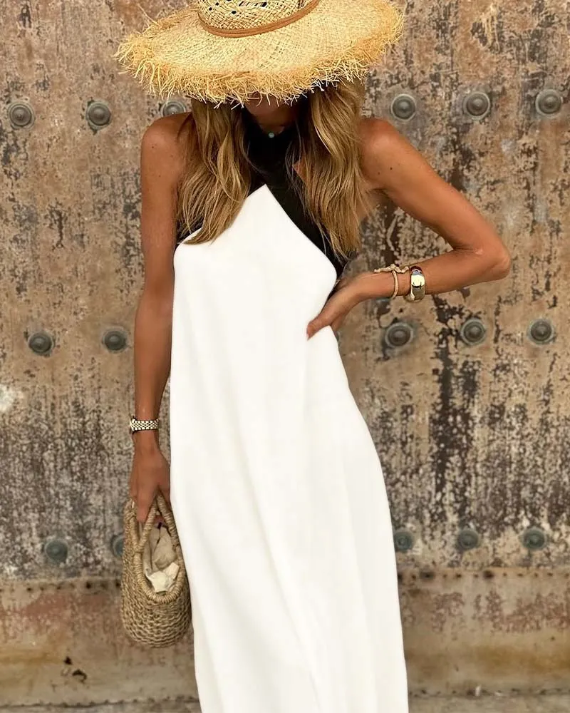 Mariel - Elegant Cross Strappy Maxi Dress
