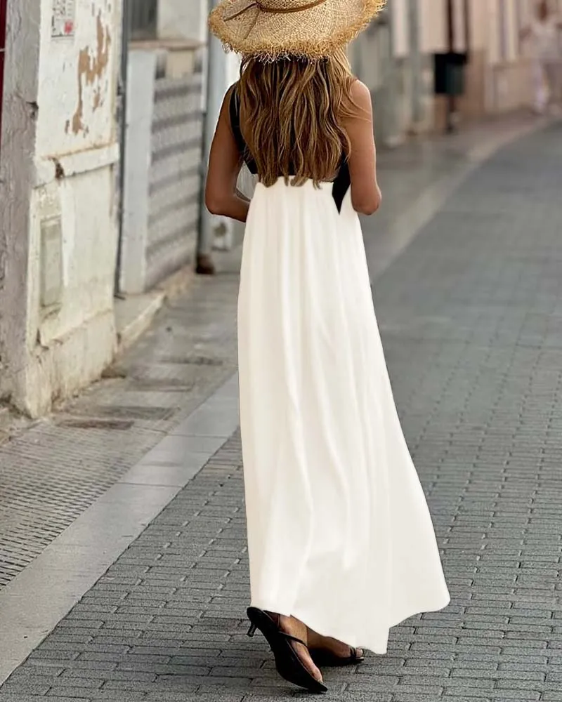 Mariel - Elegant Cross Strappy Maxi Dress