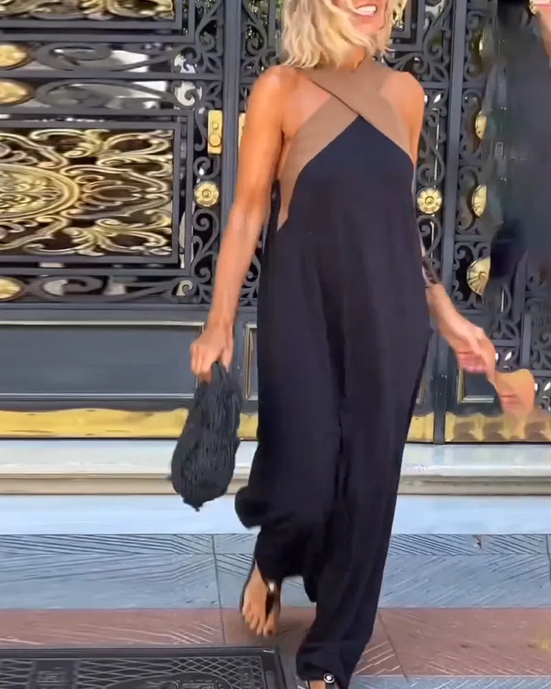 Mariel - Elegant Cross Strappy Maxi Dress