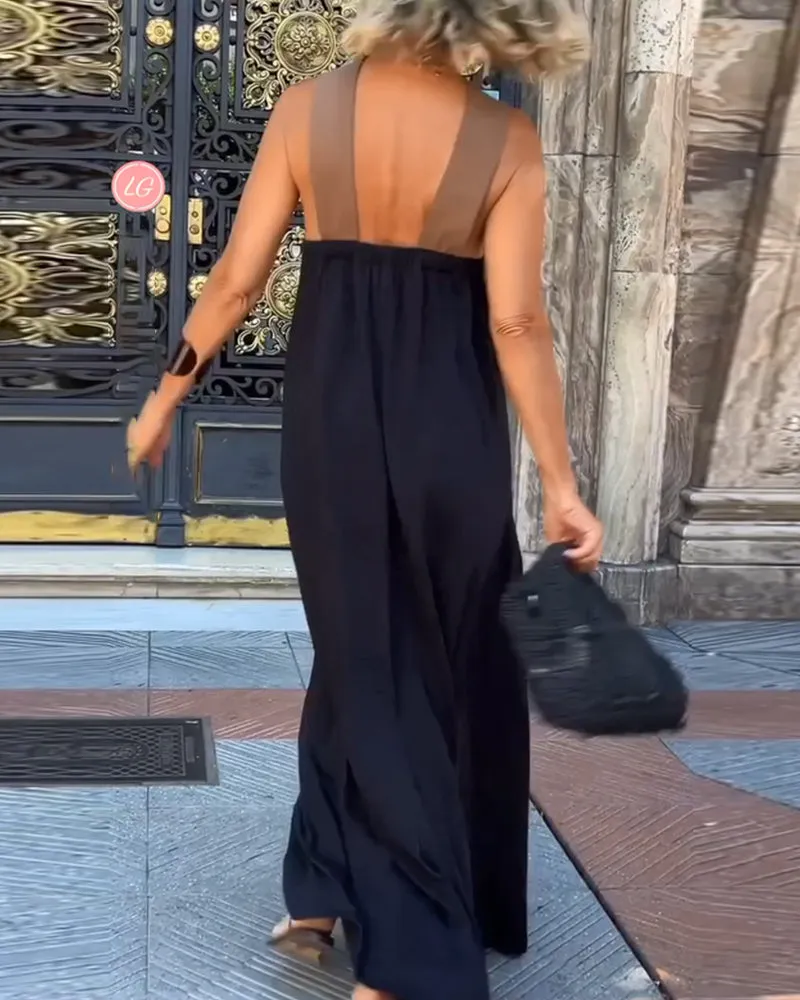 Mariel - Elegant Cross Strappy Maxi Dress