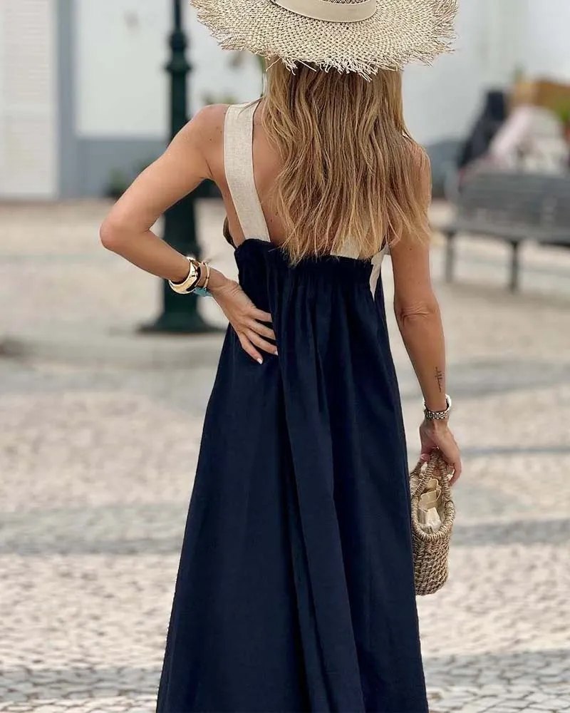Mariel - Elegant Cross Strappy Maxi Dress