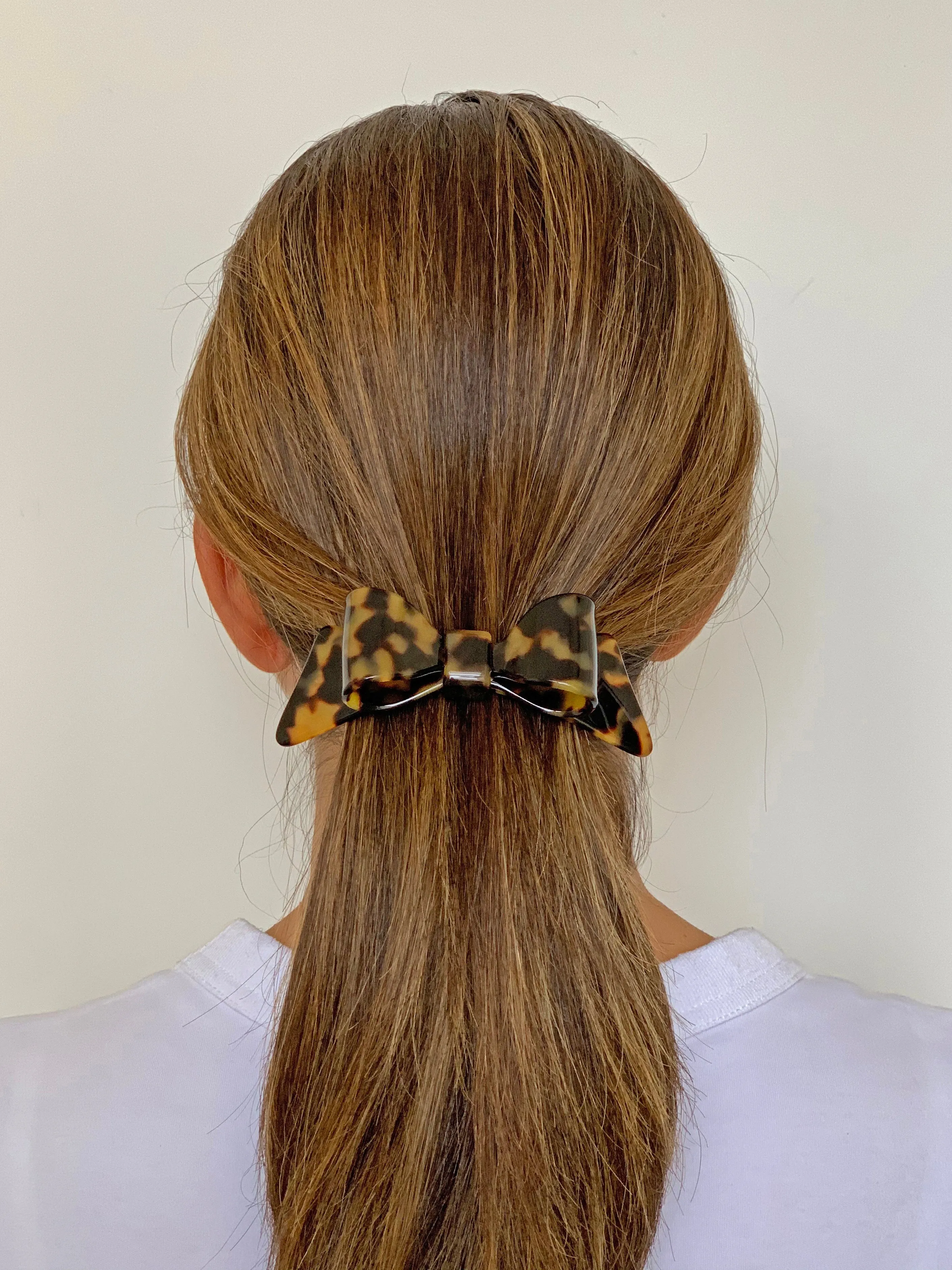 Marielle Large Dentelle Orange Bow Hair Clip