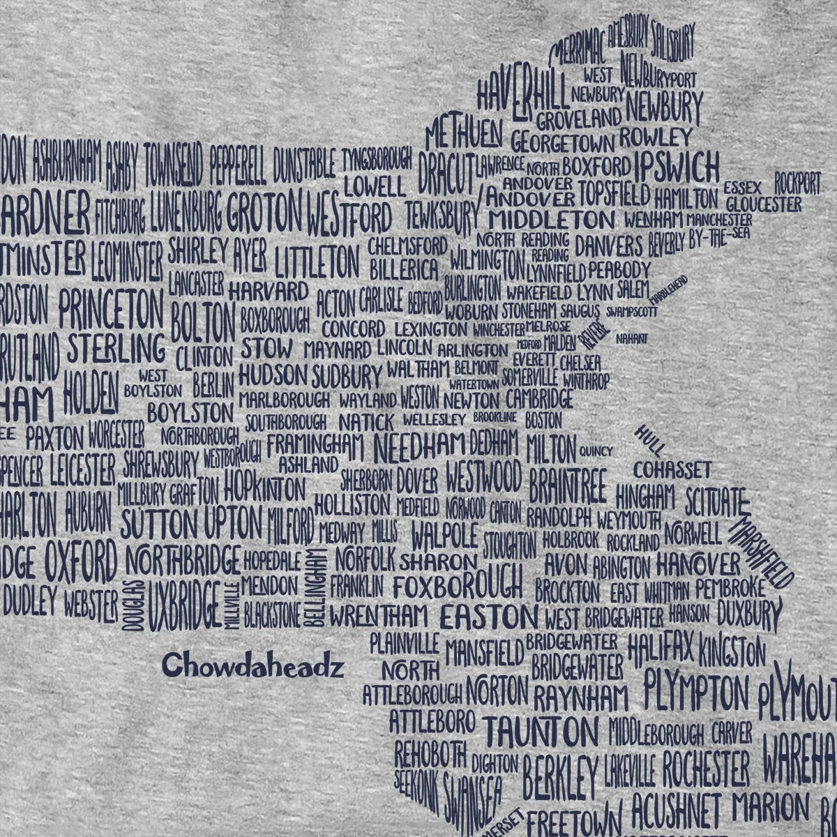 Massachusetts Cities & Towns Hoodie