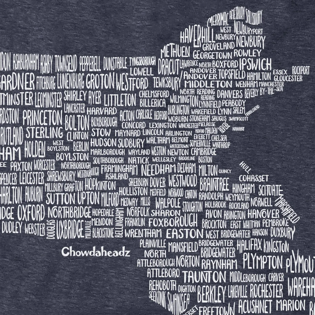 Massachusetts Cities & Towns Hoodie