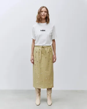 MIRRORED LEATHER SKIRT