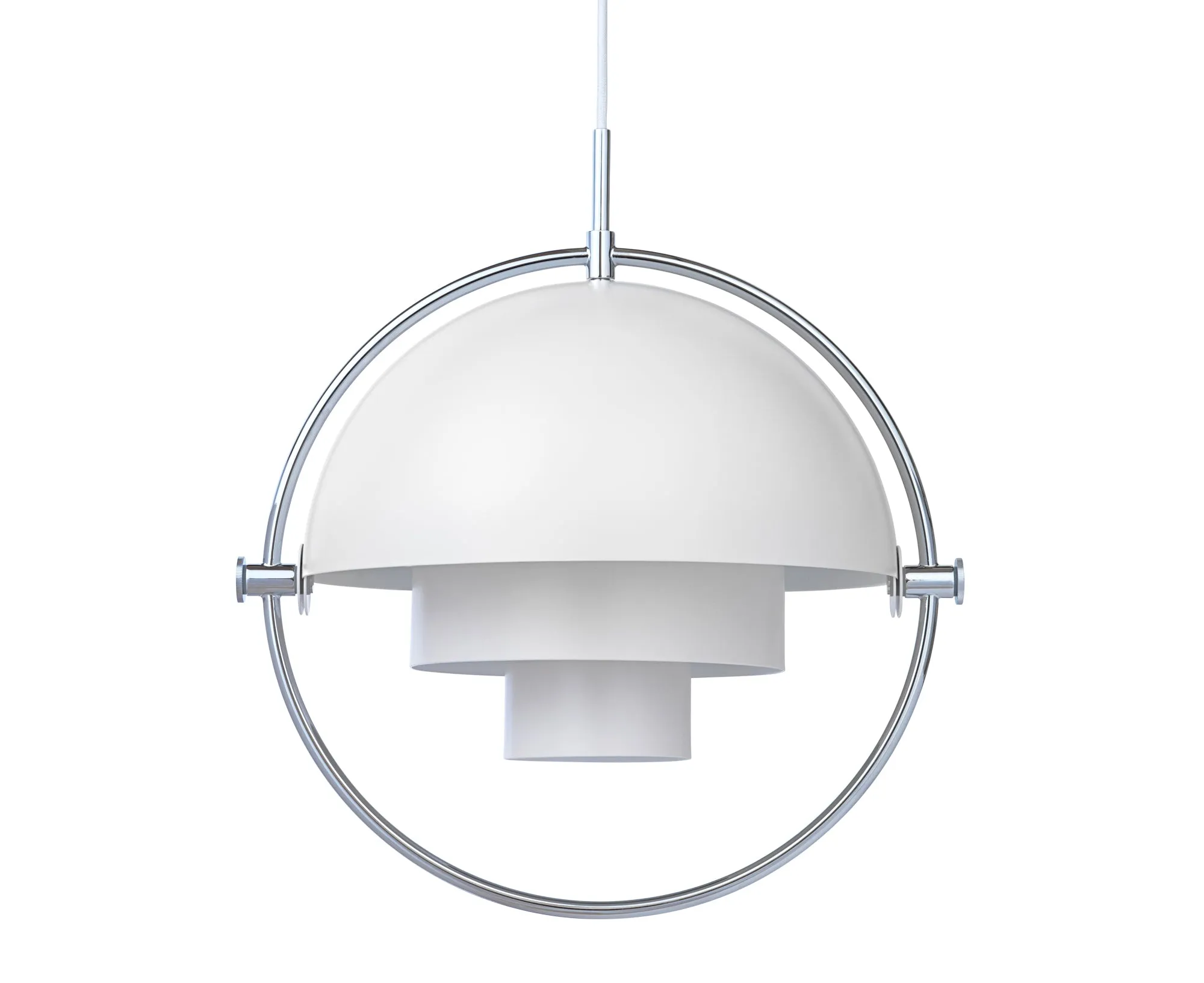 Multi-Light Pendant - Chrome / White Semi Matte