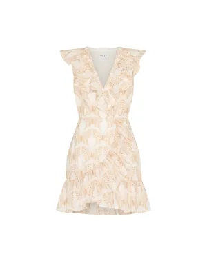NOVI EYELET BUTTERFLY WRAP DRESS