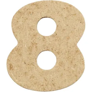 Number 4cm Pre Punched x 10 - 8