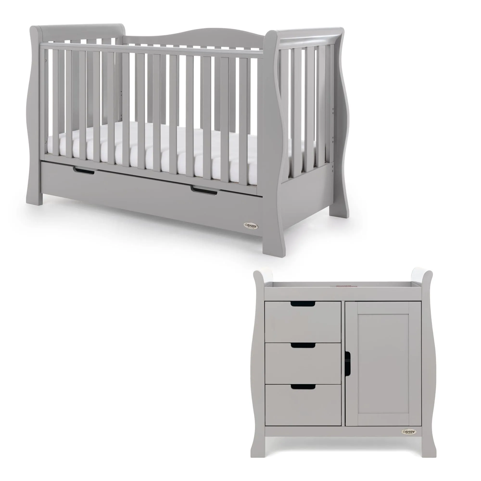 Obaby Stamford Luxe 2 Piece Room Set Warm Grey