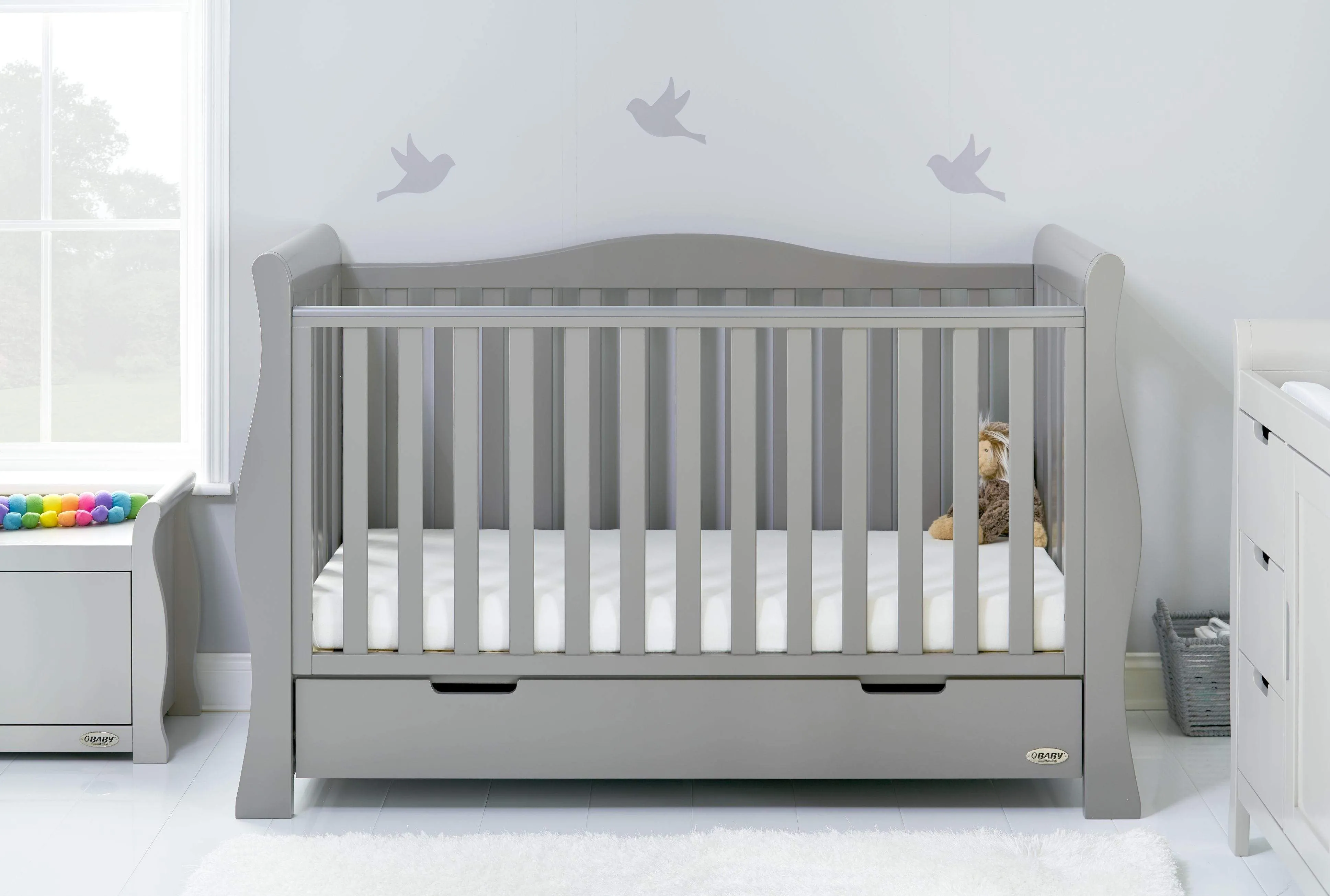 Obaby Stamford Luxe 2 Piece Room Set Warm Grey