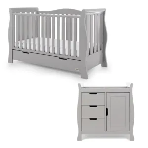 OBABY Stamford Luxe 2 Piece Room Set - Warm Grey