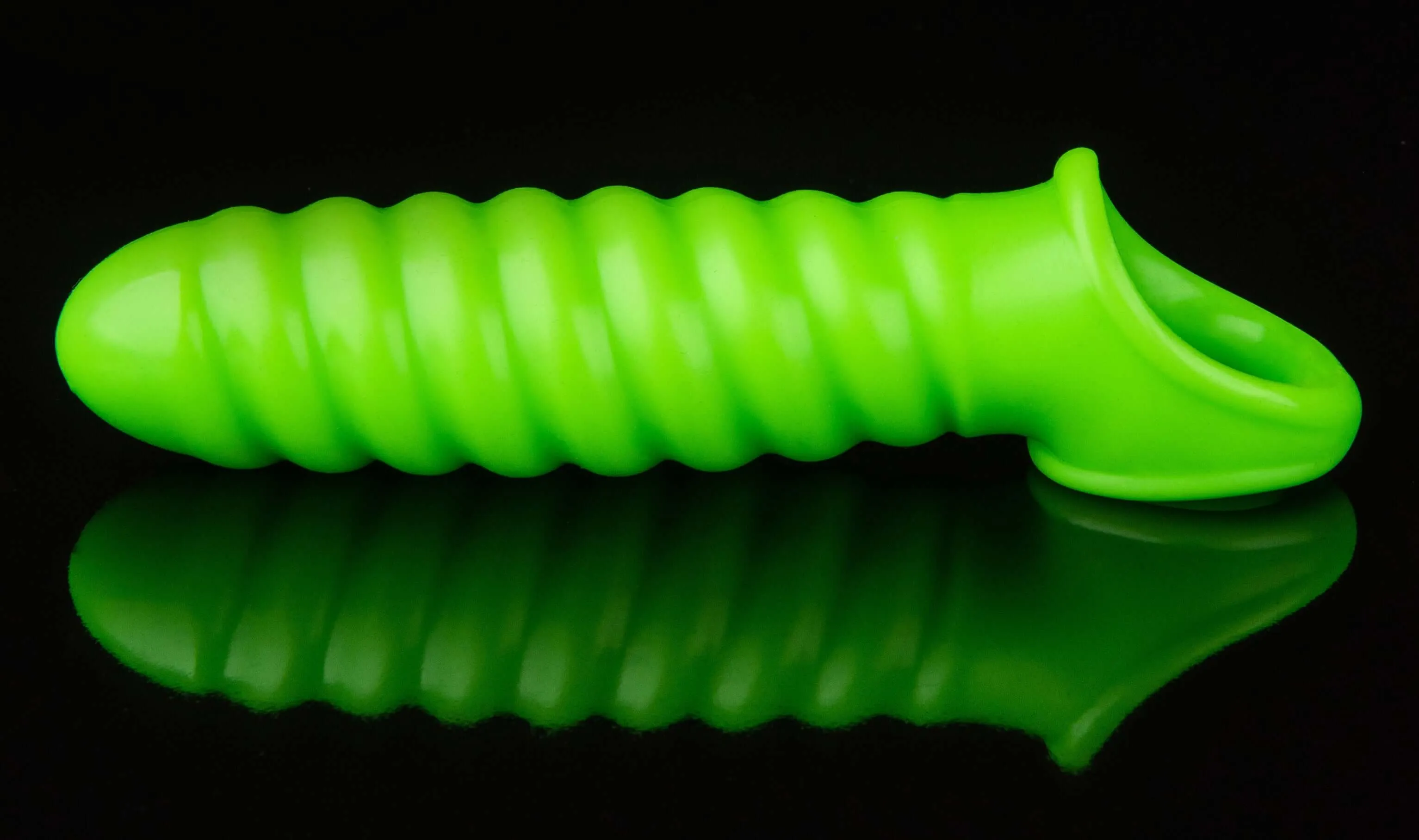 Ouch! Glow in the Dark Swirl Stretchy Penis Sleeve - Illuminate Your Pleasure
