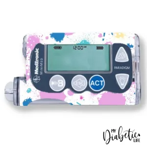 Pastel Splotches - Medtronic Paradigm Series 7 Sticker