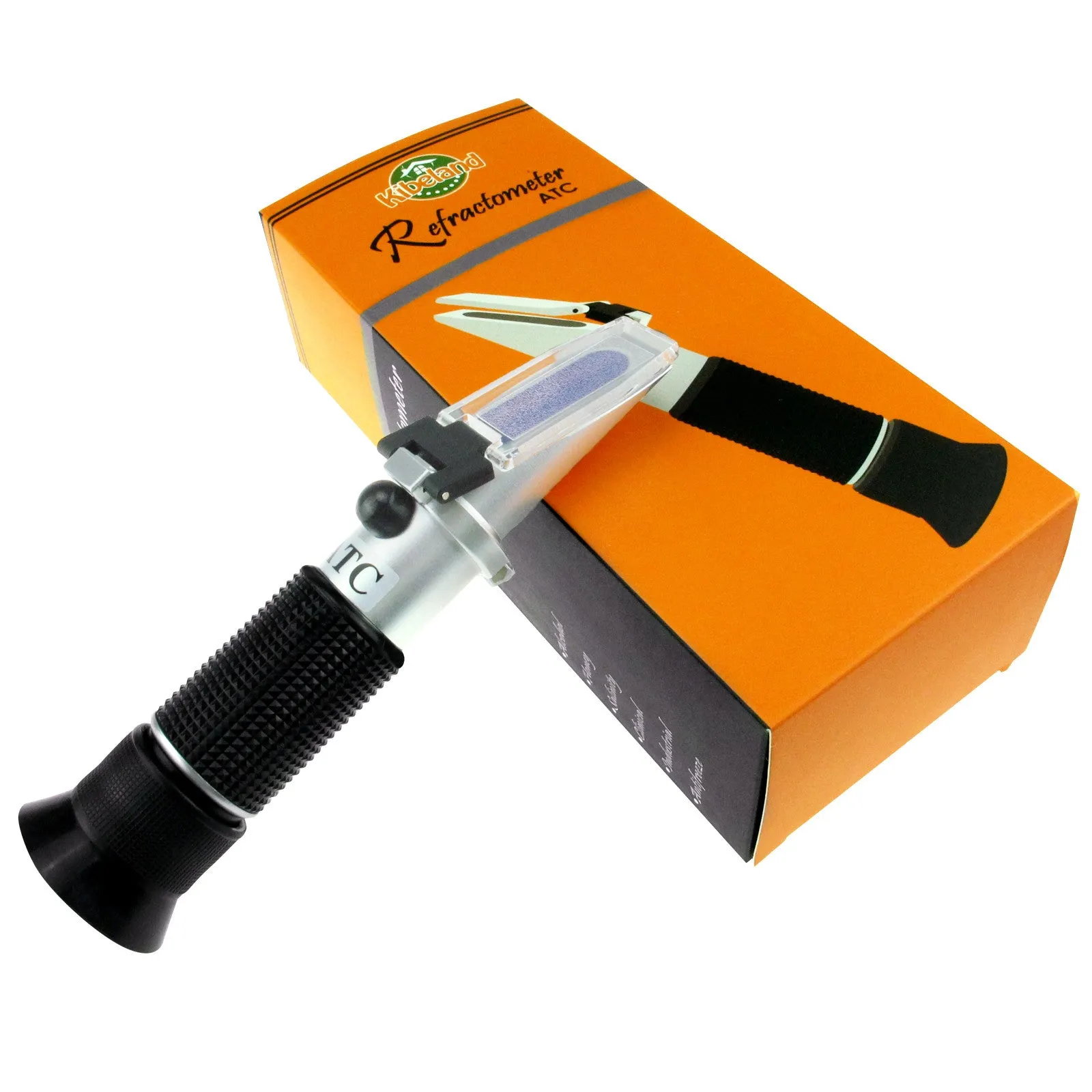 PD_22 Kibeland Refractometer for Car Operating Fluid with ATC, 5 Scales, AdBlue, Engine Coolants, Antifreeze, Cleaning Fluid, Battery Fluid, with EXTRA Mini USB Light