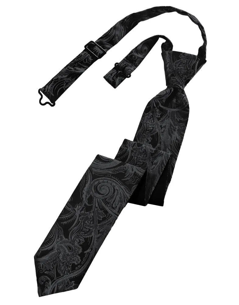 Pewter Tapestry Skinny Necktie