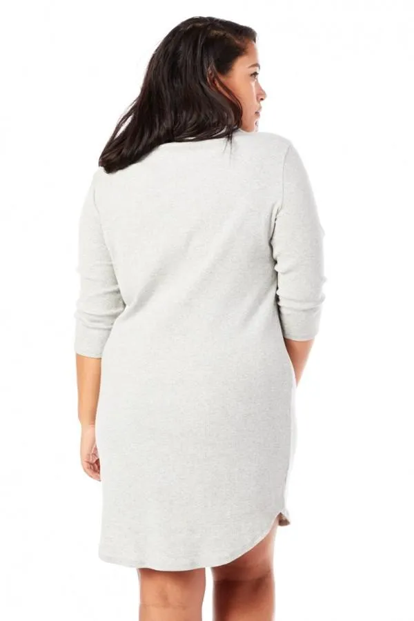 Plus Size Cozy Zip Turtleneck Dress