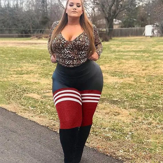 Plus Size Womens Thigh High Socks for Thick Thighs- Extra Long & Thick Over the Knee Stockings- Leg Warmer Boot Socks