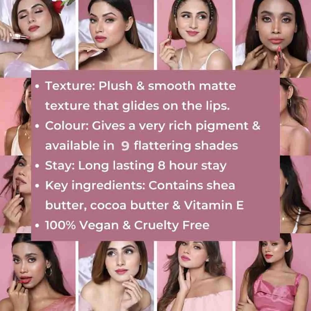 Plush Matte Lipsticks Combo Pack (HIGH TEA   SOIREE)