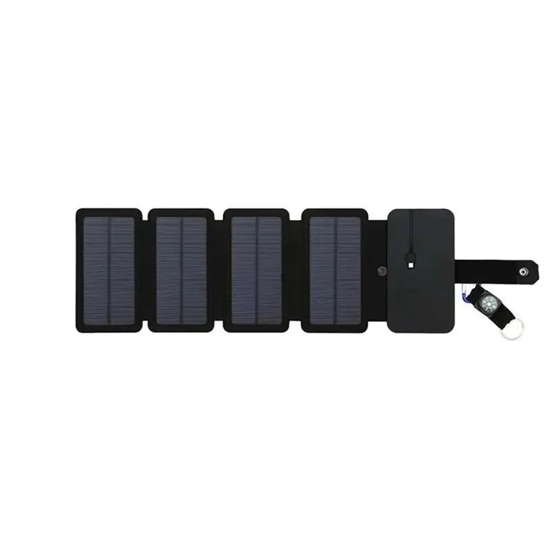 Portable Solar USB Charging Panel Outdoor Multifunctional Foldable 5V 1A USB Output Device Camping Charger w/ High Power Output