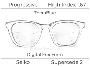 Progressive - Seiko - Supercede 2 - Digital - High Index 1.67 - TheraBlue