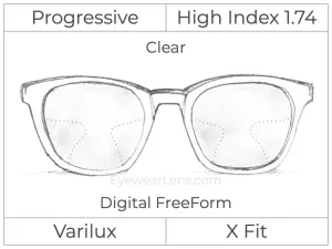 Progressive - Varilux - X Fit - Digital - High Index 1.74 - Clear
