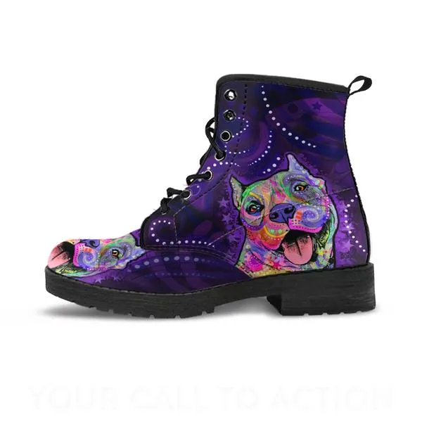 Purple Pit Bull - Boots